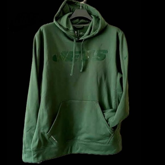 NWT $85 NIKE NFL Men S New York JETS  Therma-Fit Pullover LOGO Hoodie Jacket TOP - Picture 2 of 8